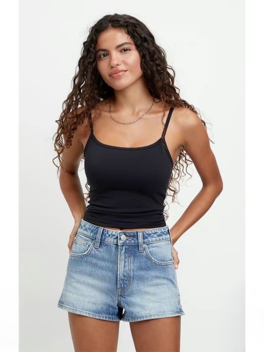 Pacsun High Waisted Festival Denim Jean Shorts Medium Blue Womens Size 27 NWT
